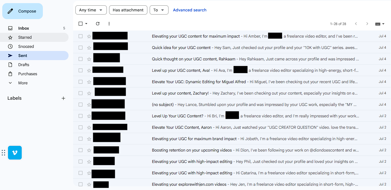 Screenshot of Orty scoring a creator — the Rate tab showing a fit score and drafted email